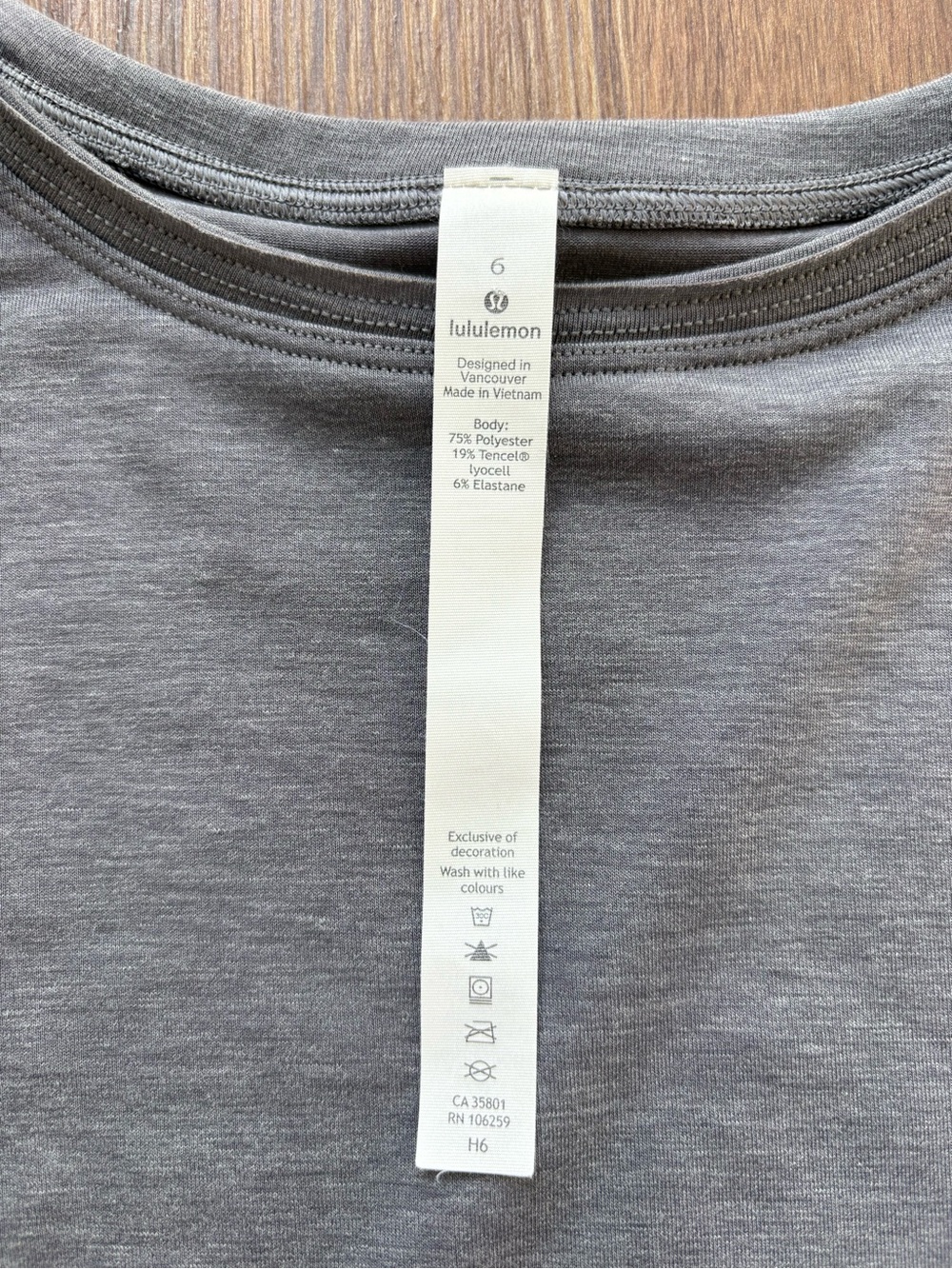 Lululemon Sweetest Day Tencel Long Sleeve Top in Heathered Titanium Size 6 - Picture 2 of 8
